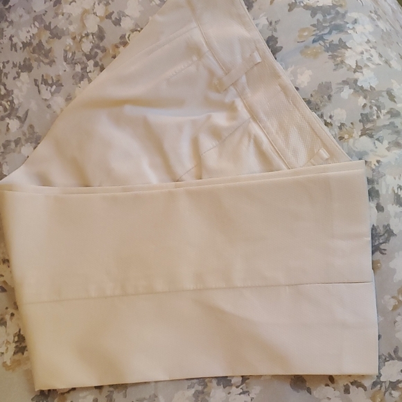 Classy White Ankle Length Pants - Picture 3 of 5